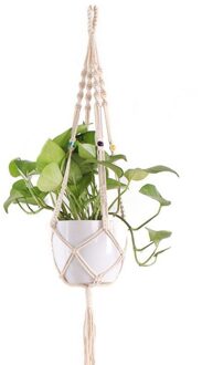 Verkoop Handgemaakte Macrame Plant Pot Lade Plant Pot Hange Plant Hanger Plant Opknoping Voor Tuin Plant Lade