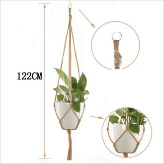 Verkoop Handgemaakte Macrame Plant Pot Lade Plant Pot Hanger P Macrame Plant Hanger Plant Opknoping Voor Tuin Plant Lade muur Decor 122cm