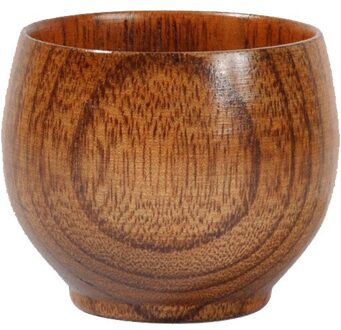 Verkoop Houten Cup Hout Koffie Thee Bier Sap Melk Water Mok Anti-Corrosie Primitieve Handgemaakte Natuurlijke Polijsten Hout cup