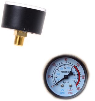 Verkoop Luchtcompressor Pneumatische Hydraulische Vloeistof Manometer 0-12Bar / 0-180PSI