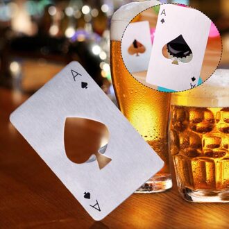 Verkoop Stijl Roestvrij Staal Materiaal Creatieve mooie Poker Flesopener Duurzaam Carry Out Bar Benodigdheden