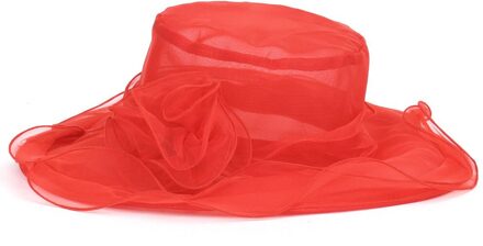 Verkoop Vrouwen Elegante Effen Kleur Bloemen Caps Wedding Kerk Jurk Hoed Emmer Kentucky Derby Zon Hoeden