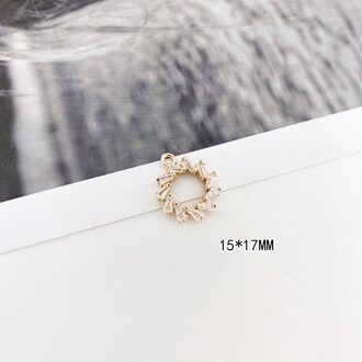 Verkoperd Goud Zirkoon Ring Hanger Diy Handgemaakte Oorbellen Self-Made Accessoires Oor Sieraden Materialen