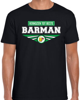 Verkozen tot beste barman t-shirt zwart heren - beroepen shirt 2XL