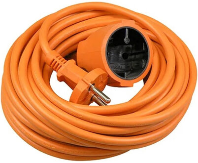 Verlengsnoer 10m ongeaard oranje