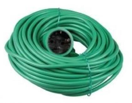 Verlengsnoer 20m 2X1MM H05VV-F GROEN