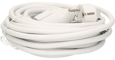 Verlengsnoer in de kleur wit 10 meter