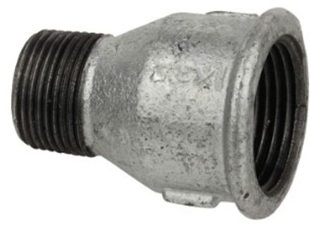 Verlengstuk van smeedbaar ijzer, verzinkt, 1/2"IG x 1/2"ET, (529a) - 989769155