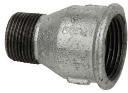 Verlengstuk van smeedbaar ijzer, verzinkt, 3/4"IG x 3/4"ET, (529a) - 989769255