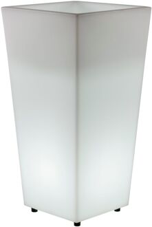 Verlichte Bloembak Melisa 30 Wit Licht