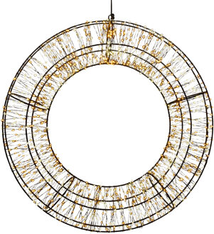 Verlichte krans/decoratie ring - D48 cm - 1400 led