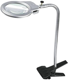 Verlichte Led Lamp Vergrootglas Clip Tafel Top Bureau Lezen 2.25X 5X Vergrootglas QJY99