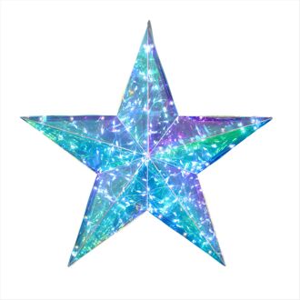 Verlichte Regenboog Ster - 100 Led's - Wit - 37cm - Binnen