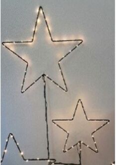 Verlichte Ster Lichtsnoer - 40 Led's - Warm Wit - 1m - Binnen
