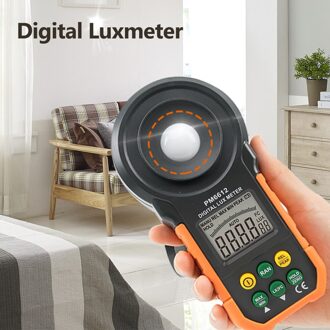 Verlichting Meter Niveaus 200000Lux PM6612 Lcd Display Hoge Precisie Licht Tester Abs Digitale Luxmeter Grote Scherm Woonkamer