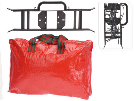 Verlichting opbergtas - voor oprollen/opruimen kerstverlichting - rood - 44 x 15x 30 cm