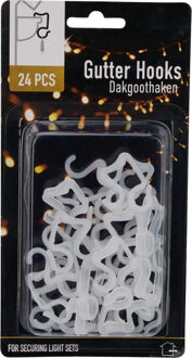 Verlichting ophanghaakjes - 24x st - dakgoot haakjes? - kerstverlichting ophangen