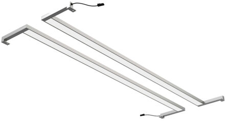 Verlichtingsbalk - 70x2x1cm - LED IP44 - 4200K - tbv Spiegel of Spiegelkast - Zilver 8302110