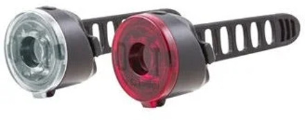 verlichtingsset DOT XB led batterij wit/rood 2-delig