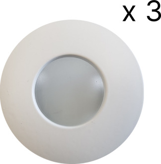 Verlichtingsset Sanimex Njoy 3 LED Spots 8x8 cm IP65 Wit Sanimex