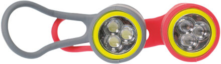 verlichtingsset Simmy led batterij rood/grijs