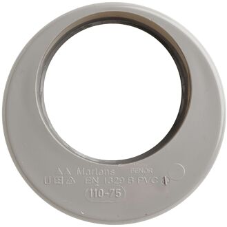 Verloop Met 1x Lijmmof - Pvc - Grijs - 75x110mm