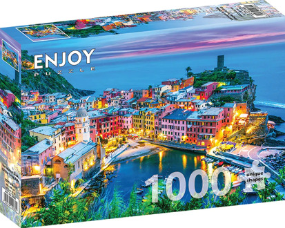 Vernazza at Dusk Cinque Terre - Italy Puzzel (1000 stukjes)
