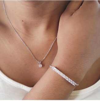 Vernice Stone Crystal Mia-set - Kristal Wit Zilver - One Size