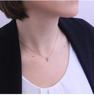 Vernice Stone hangers - Oostenrijks kristal Wit en roségoud