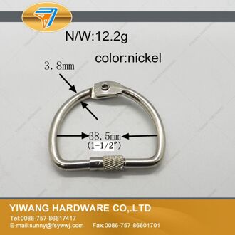 vernikkelen schroef lock ring D vorm opknoping ring 64mm