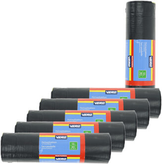 Vero Afvalzakken/vuilniszakken met trekband - 72x stuks - 60 liter - Extra sterk