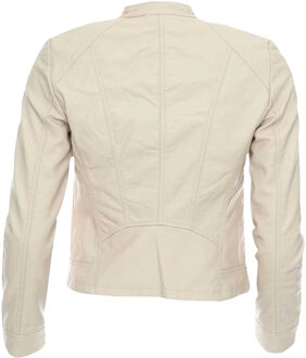 Vero Moda Dames/Dames Favodona Faux Leren Jas (Havermout) Crème - EU 38 / UK 10