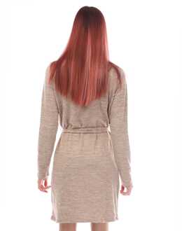 Vero Moda Dames Vero Moda Bella lange mouwen jersey jurk in Mink Taupe