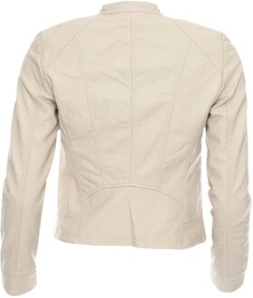 Vero Moda Damesjas Vero Moda Favodona kunstleer in havermout - maat 8-12J / 128-152cm Beige