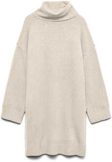 Vero Moda Damestrui Vero Moda Aquarius Roll Neck Dress in Naturel - EU 36 / UK 8