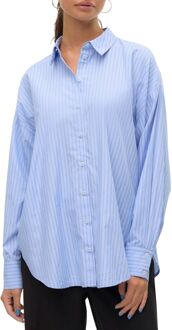 Vero Moda Fanni Lange Mouwen Shirt Hydrangea/Sana Vero Moda , Blue , Dames