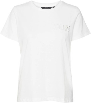 Vero Moda Francis T-Shirt Vero Moda , White , Dames - Xl,L,M,S,Xs