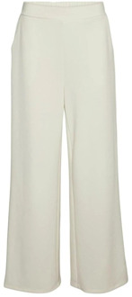 Vero Moda Freewear Witte Berken Hoge Taille Broek Vero Moda , White , Dames - Xl,L,S,Xs