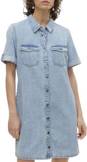 Vero Moda Jennie Denim Short Jurk Dames lichtblauw - XL