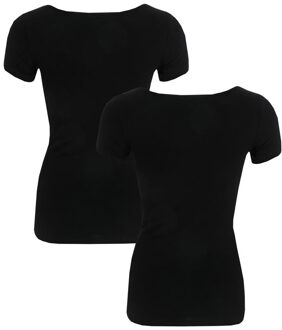 Vero Moda Maxi set van 2 zachte zwarte T-shirts voor dames - EU 34 / UK 6
