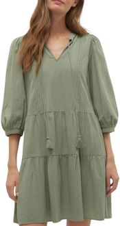 Vero Moda Pretty 3/4 Woven Jurk Dames groen - XS