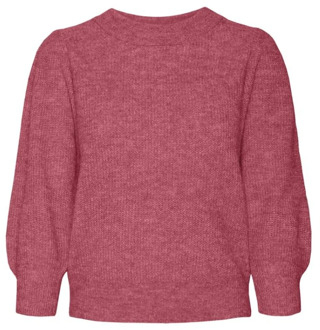 Vero Moda Rib Pullover in Raspberry Sorbet/Melange Vero Moda , Pink , Dames - XL