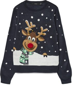Vero Moda Trui FROSTYDEER donker blauw - XS;S
