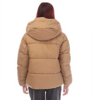 Vero Moda Uppsala korte gewatteerde jas in beige voor dames