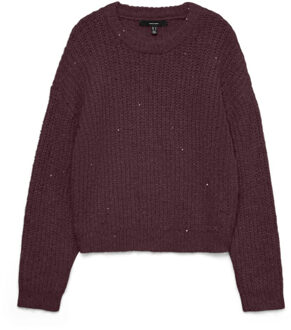 Vero Moda Vmamali ls o-neck pullover Zwart - XL