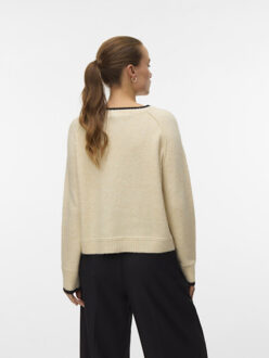 Vero Moda Vmaquarius ls o-neck raglan pullover bf ecru