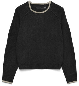 Vero Moda Vmaquarius ls o-neck raglan pullover bf - Zwart