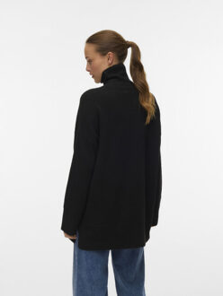 Vero Moda Vmaquarius ls rollneck long pullove - maat L Zwart