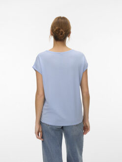 Vero Moda Vmava plain ss top gajrs noos Blauw