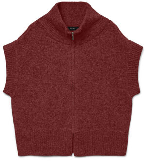Vero Moda Vmbang sl highneck zipper vest boo Rood - L